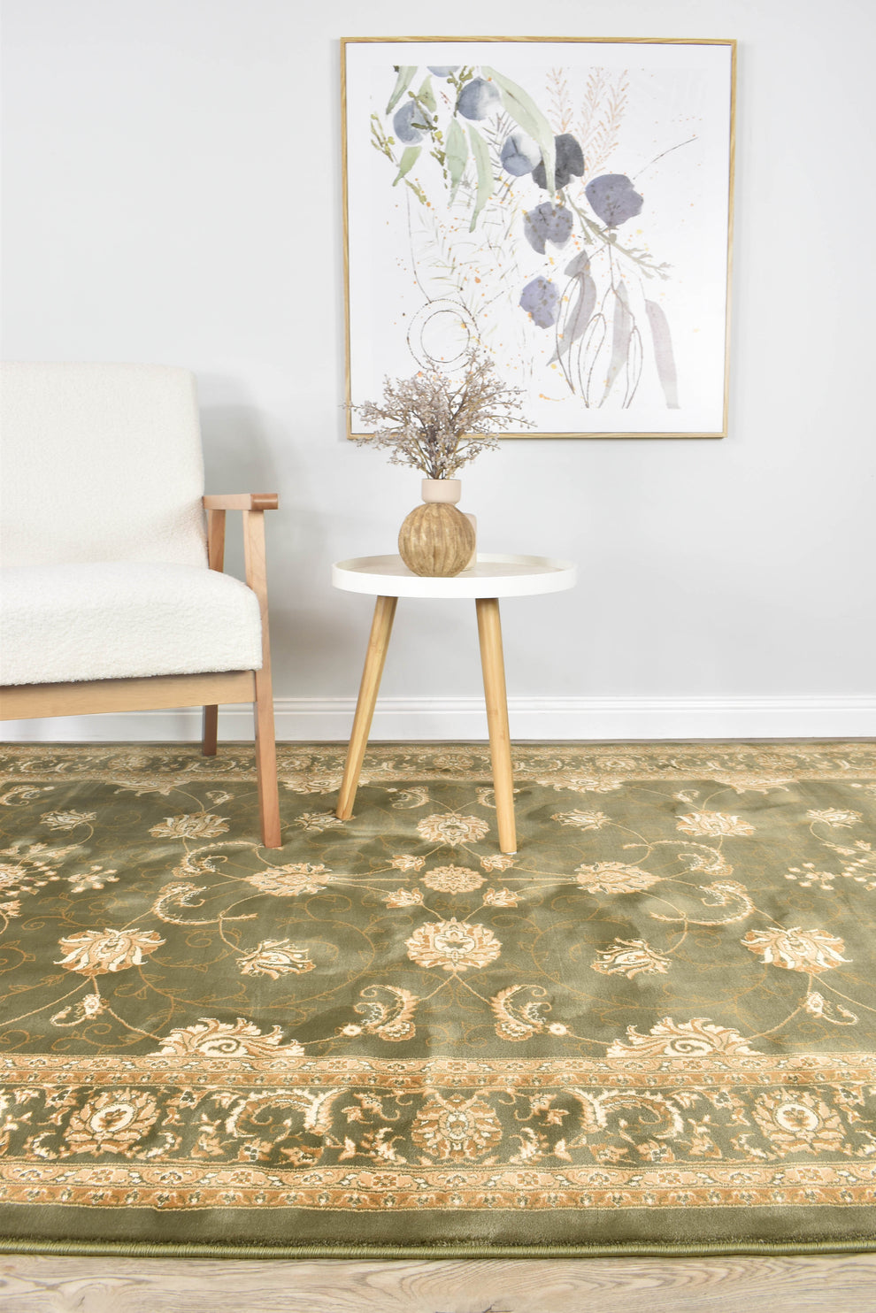 Vienna Opulent Charm Traditional in Green Rug – Cheapest Rugs Online