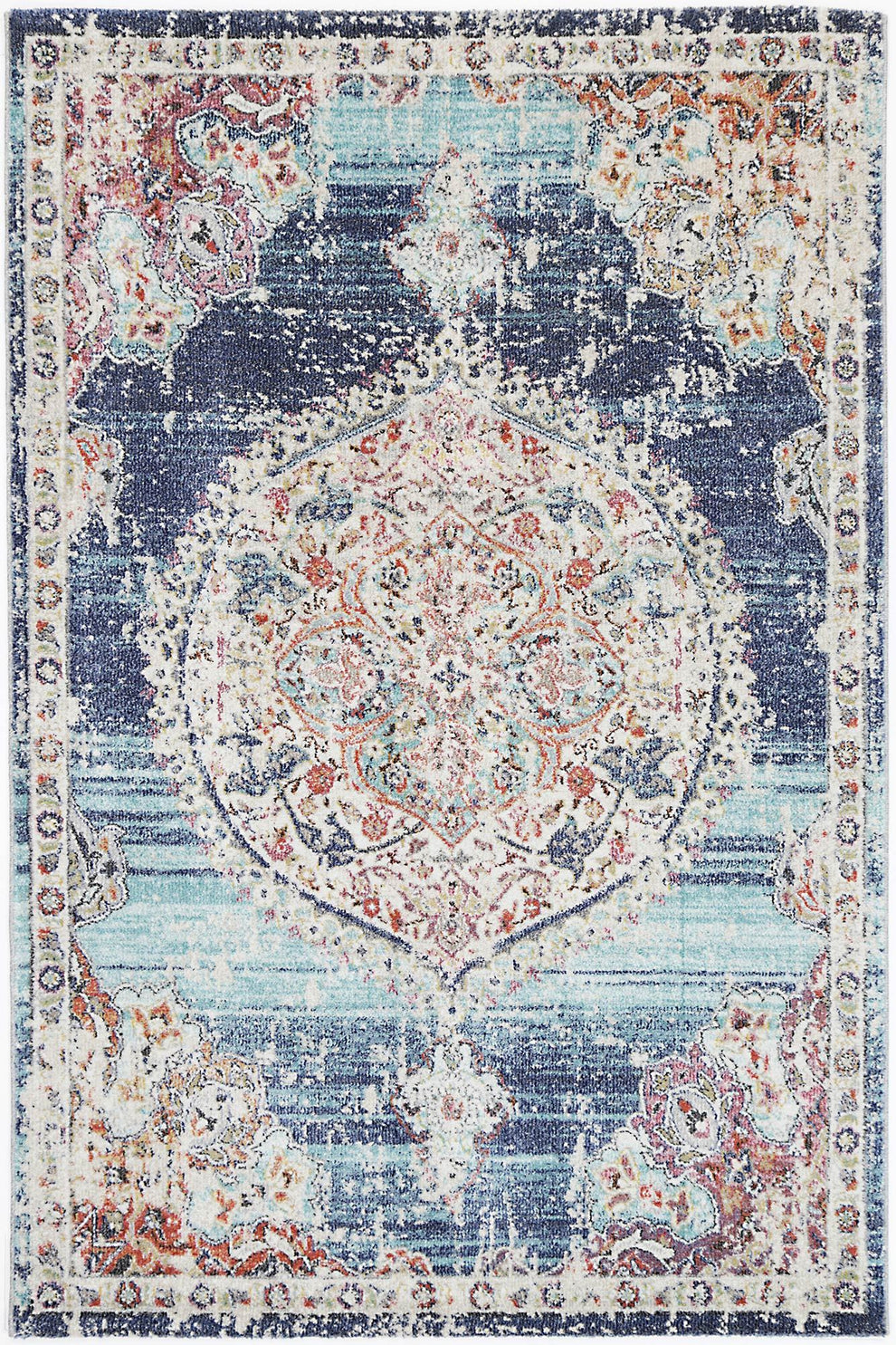 Salsa Medalion in Navy & Multi Rug – Cheapest Rugs Online