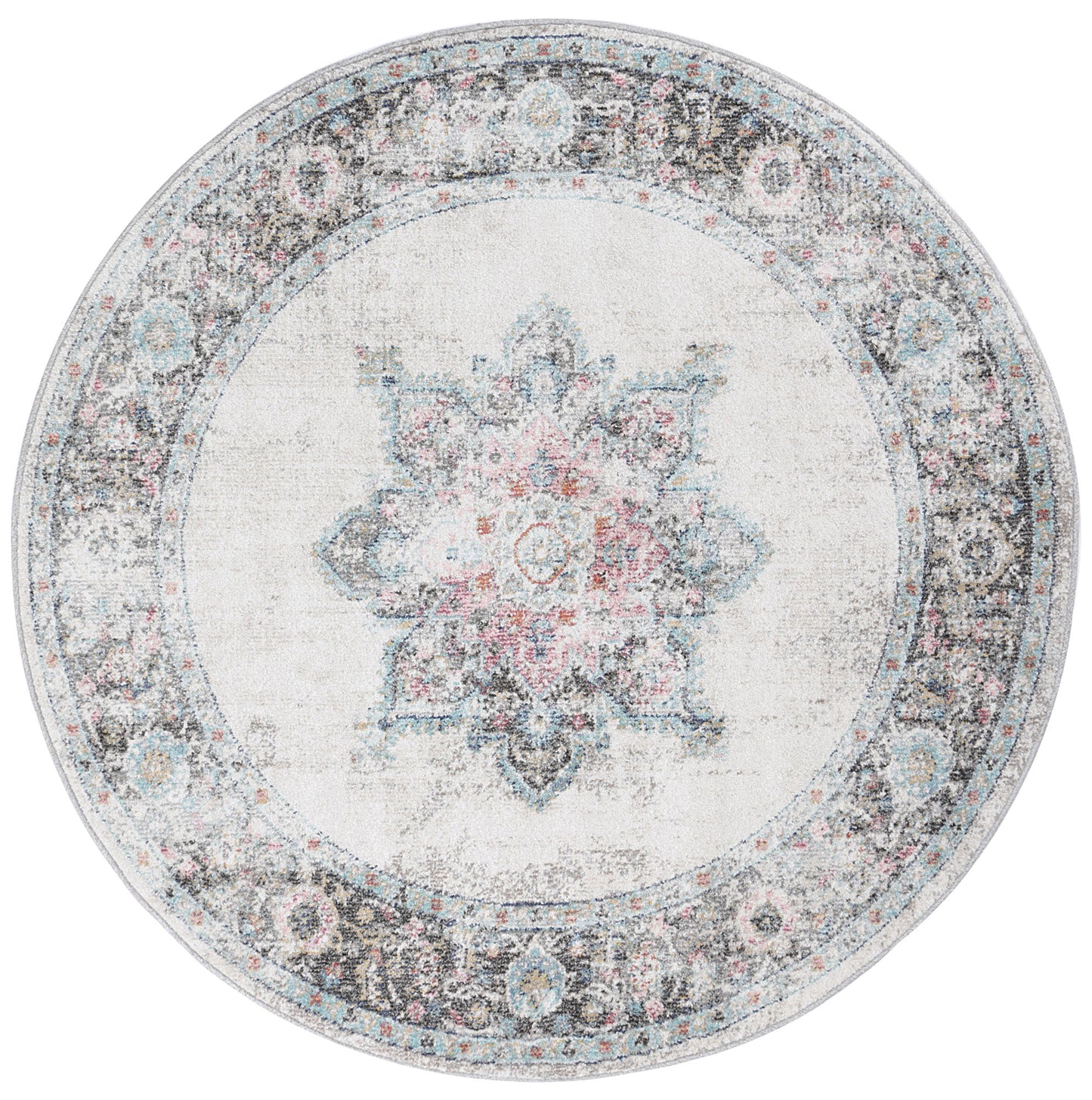 Salsa Brentwood in Cream : Round Rug