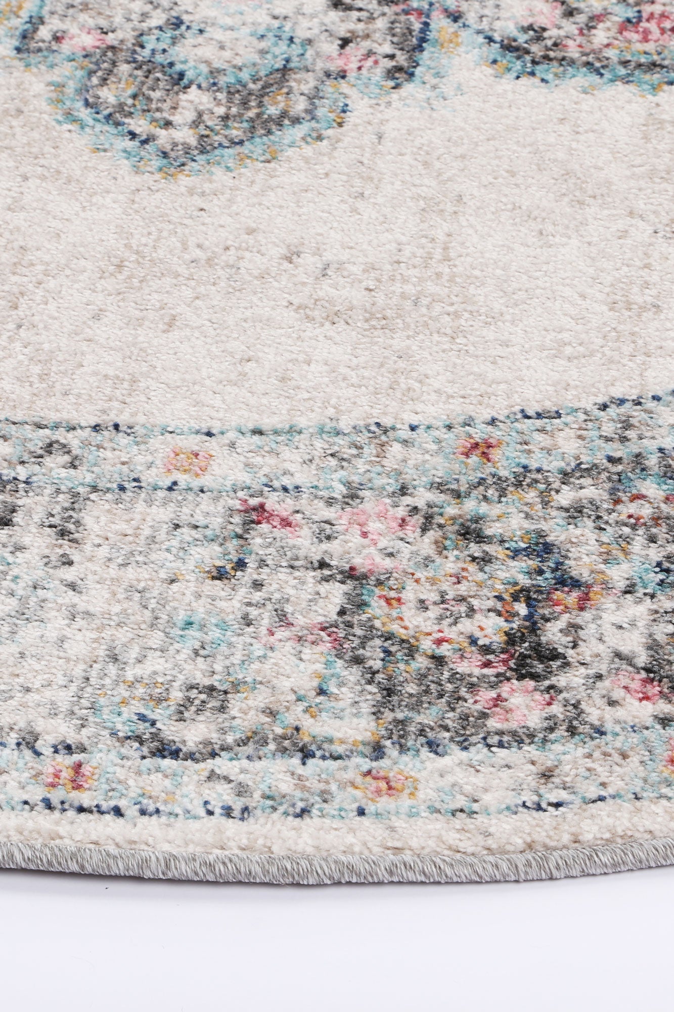 Salsa Brentwood in Cream : Round Rug