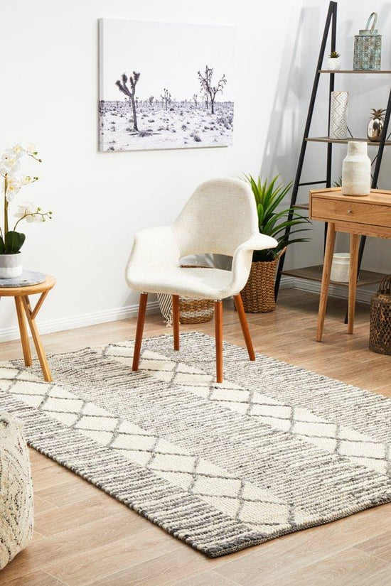 Skandi Grey & White Rug – Cheapest Rugs Online