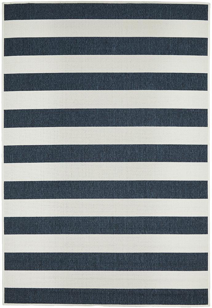 Seaside Stripes Navy & White Rug