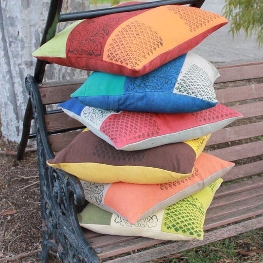 Comfort Nook 100% Cotton Linen Multicolour In Cushion Cover