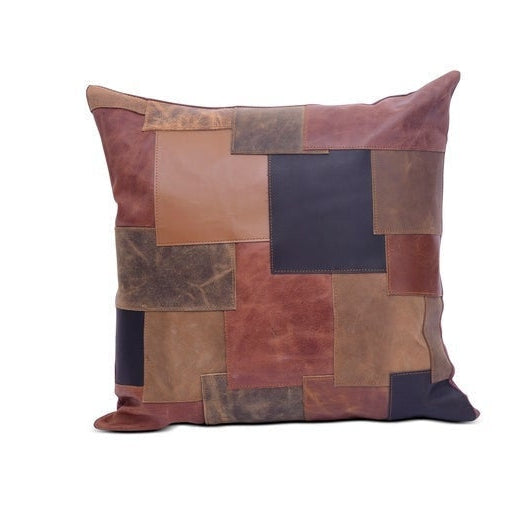 'Vintage Eclectic' 100% Genuine Leather Cushion Cover