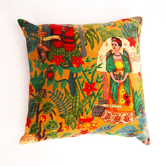 'Frida's Tapestry' 100% Cotton Velvet Cushion Cover