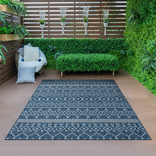 Patio 452 Ocean In Light Blue Rug