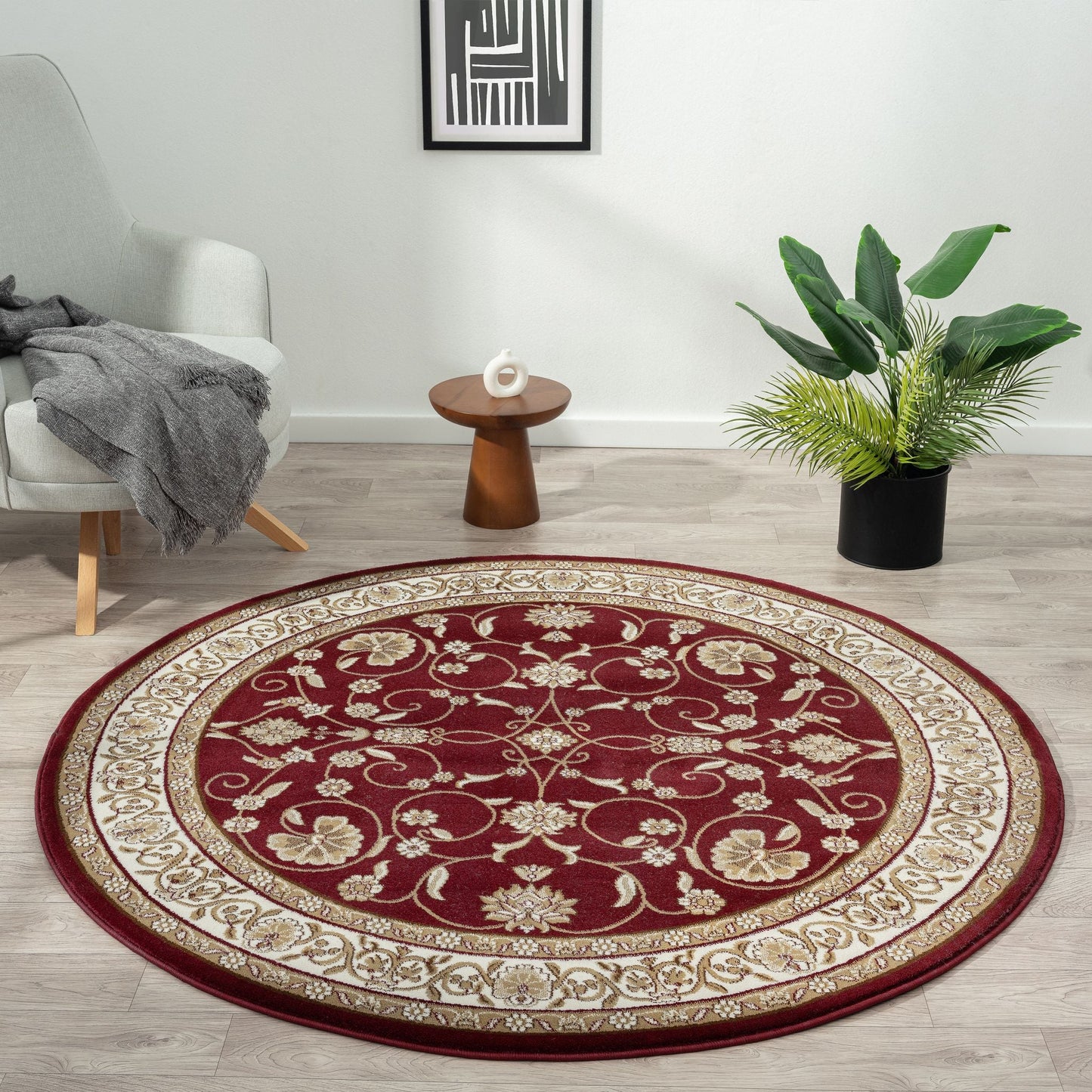 Estate 512 In Red : Round Rug
