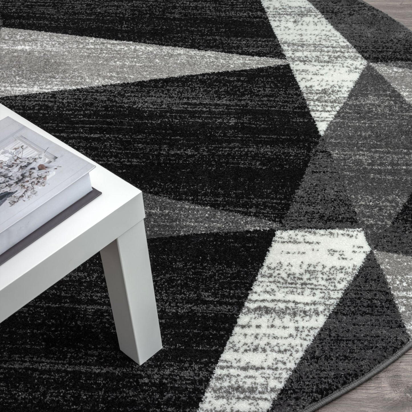 Adore 2301 in Grey : Round Rug