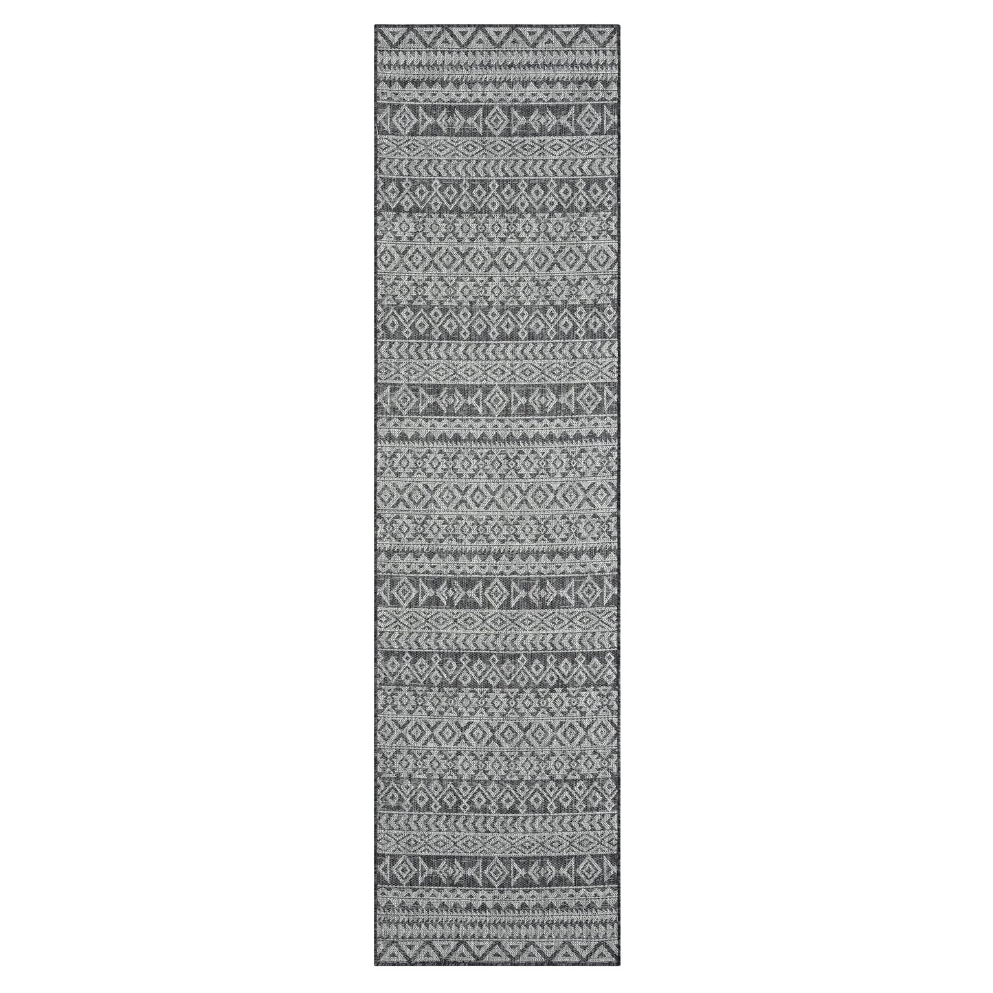 Alfresco 421 In Dark Grey : Runner Rug
