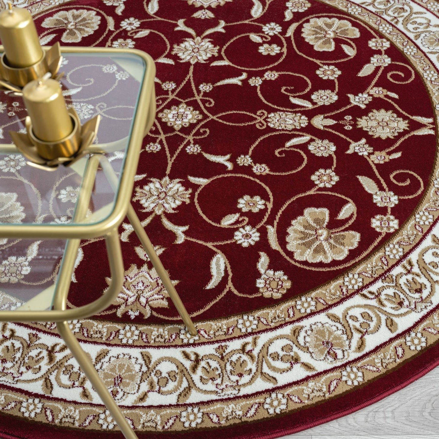 Estate 512 In Red : Round Rug