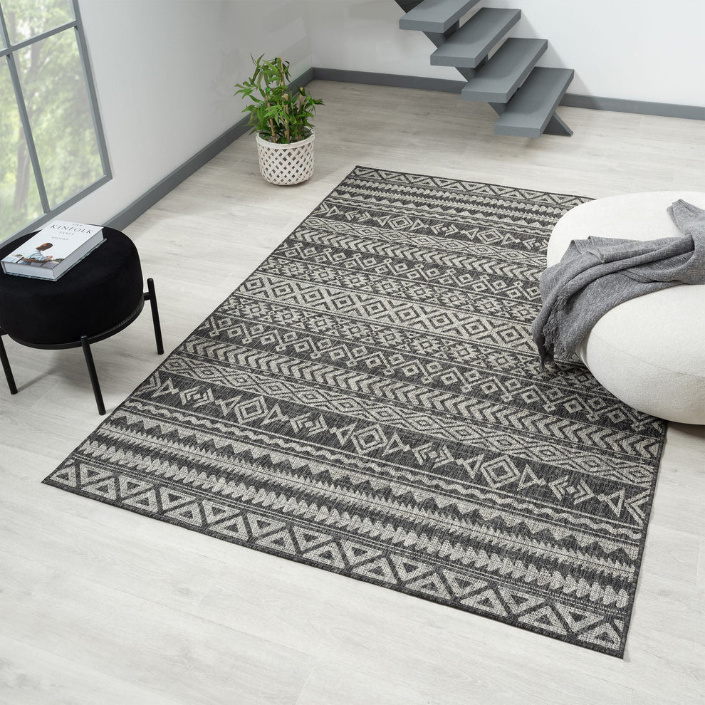 Alfresco 421 In Dark Grey Rug – Cheapest Rugs Online