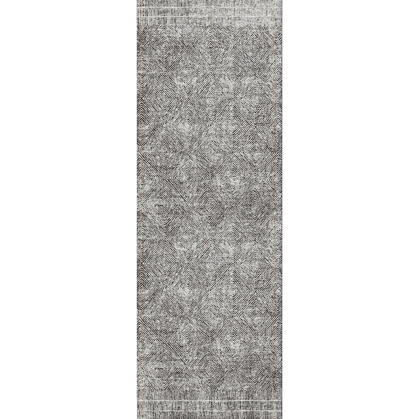 Contemporary Lauro In Grey : Runner Rug
